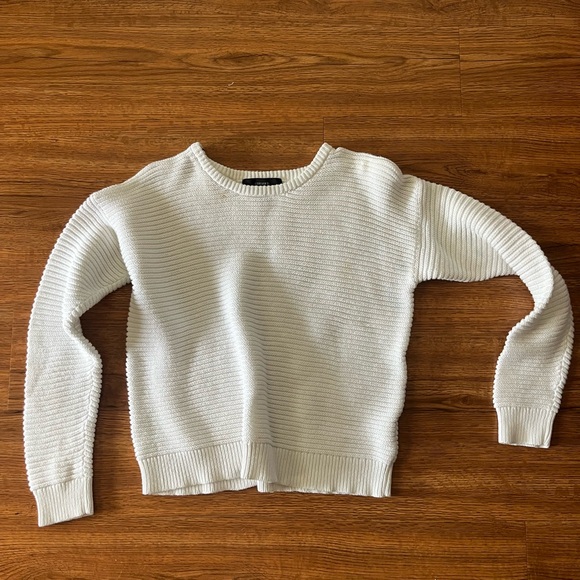Forever 21 Sweaters - Forever 21 Ribbed White Crew Neck Sweater